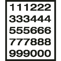 Number sheet only for V31