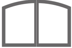 Arch Doors for 32" Fireplace Pewter