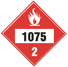 DECAL-MAGNETIC DIAMOND 1075 LP GAS BLACK/WHITE ON RED