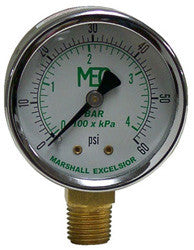 GAUGE-1/4" MPT SS BTM MT 2" STEEL DIAL 0-400 PSI