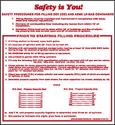 DECAL-VINYL SAFETY IS YOU RED ON WHITE 11