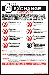 DECAL-VINYL CYL EXCG CHECKLIST RED/BLACK ON WHITE 12