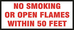 DECAL-VINYL NO SMKNG OR OPN FLME 50' 4