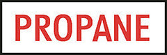 DECAL-VINYL PROPANE 6" LTRS RED ON WHITE 27.25" X 6.75"