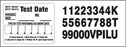 DECAL-VINYL PERIODIC INSP KIT BLACK ON WHITE 18