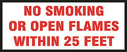 DECAL-VINYL NO SMKNG OR OPN FLME 25' 4