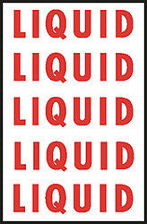 DECAL-VINYL LIQUID LABEL RED ON WHITE 4